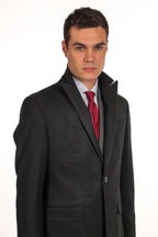 Cappotto monopetto petto a lancia