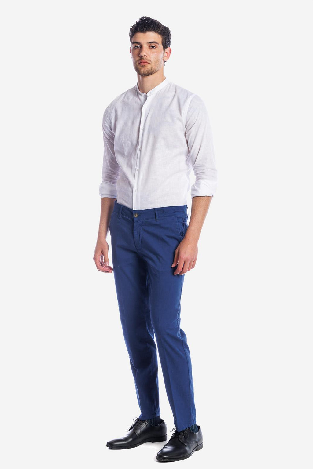 CAMICIA 100% LINO COREANA TINTA UNITA