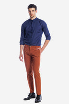 CAMICIA 100% LINO COREANA TINTA UNITA