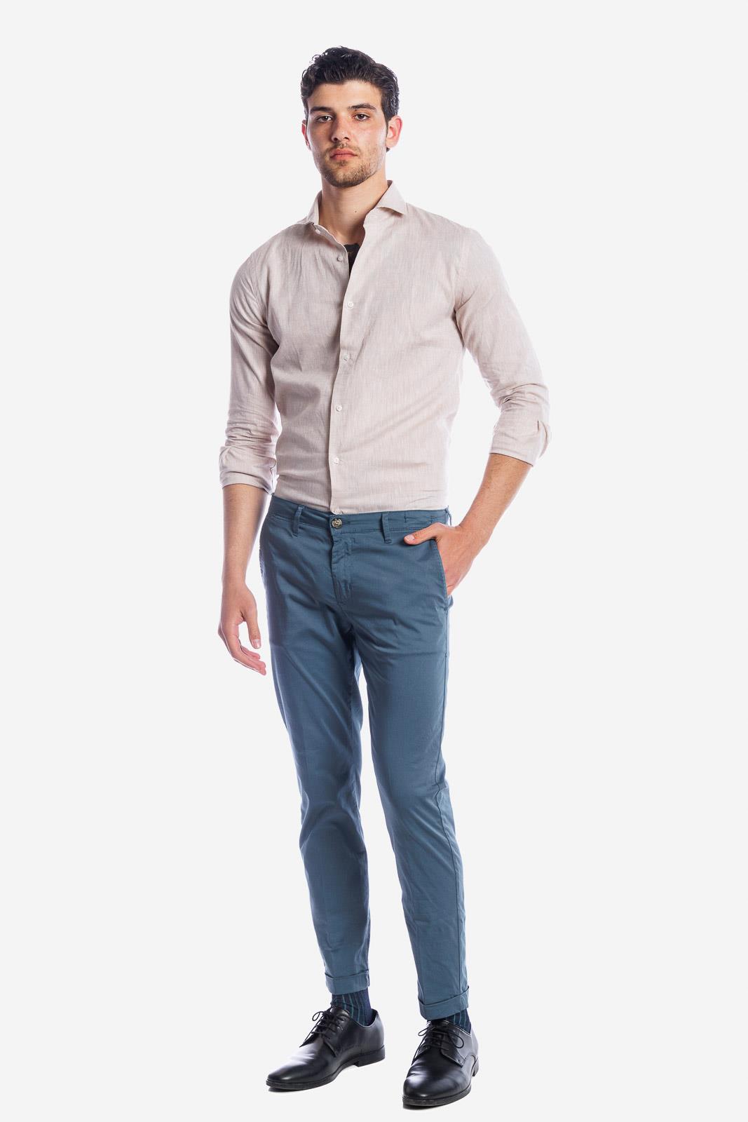 CAMICIA 100% LINO TINTA UNITA