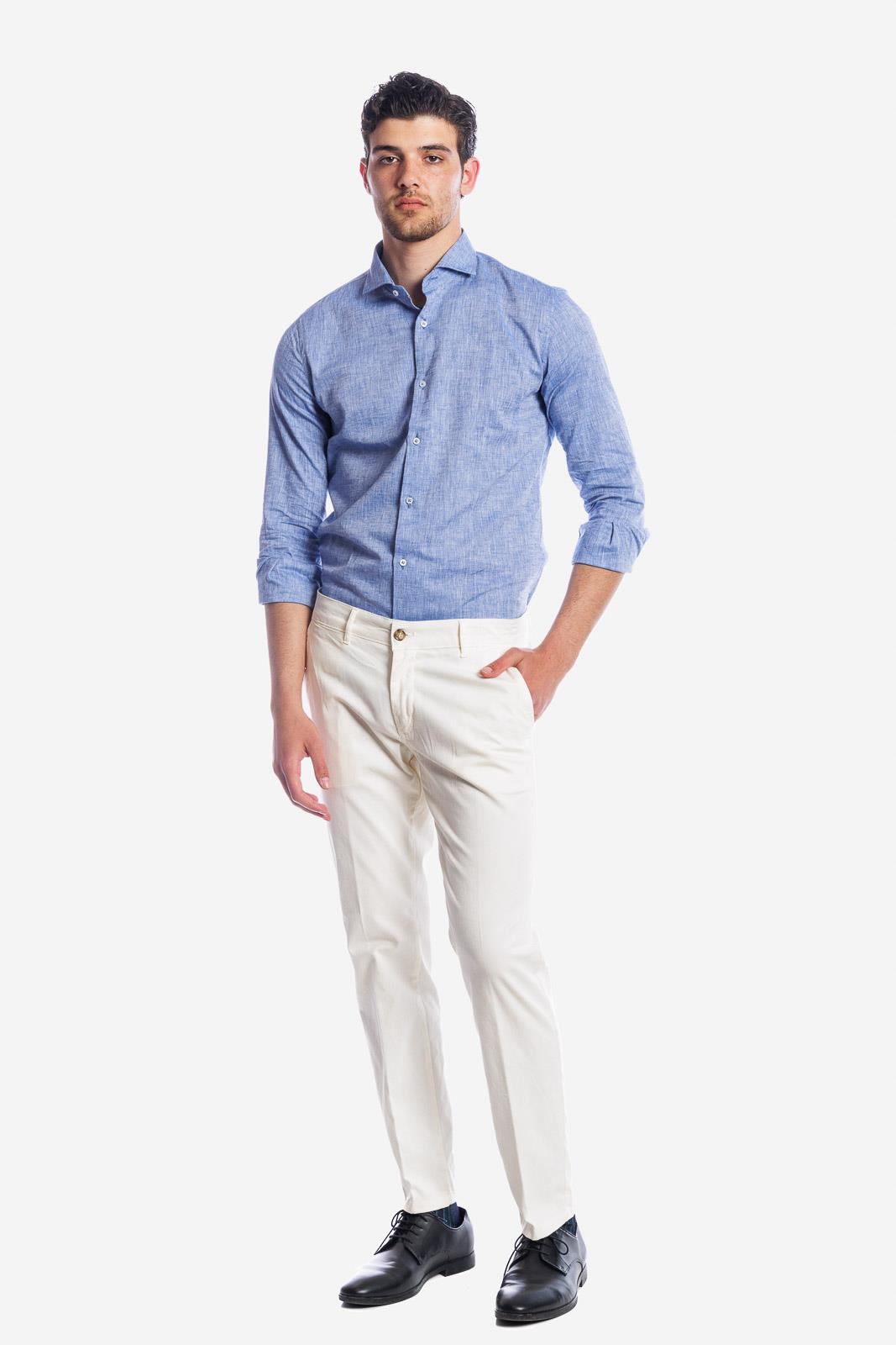 CAMICIA 100% LINO TINTA UNITA