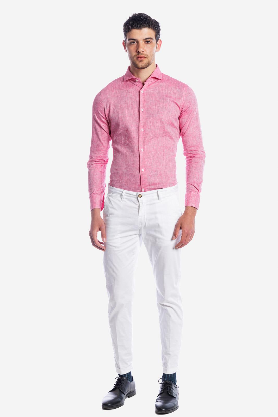 CAMICIA 100% LINO TINTA UNITA