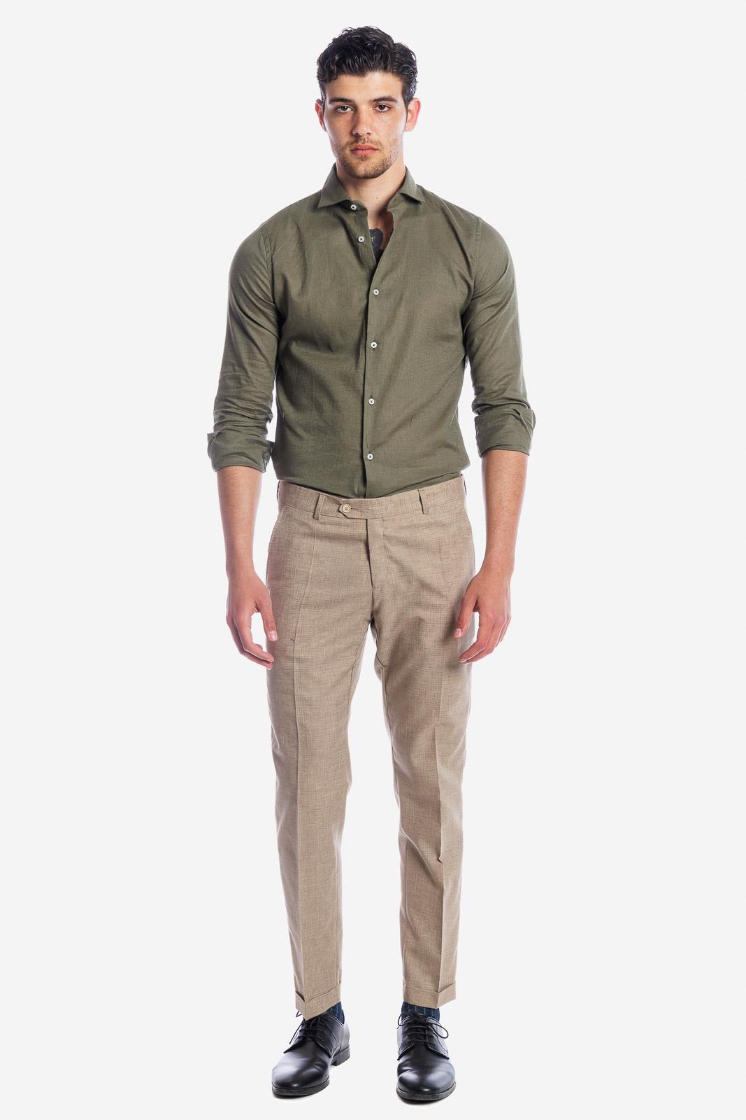 CAMICIA 100% LINO TINTA UNITA