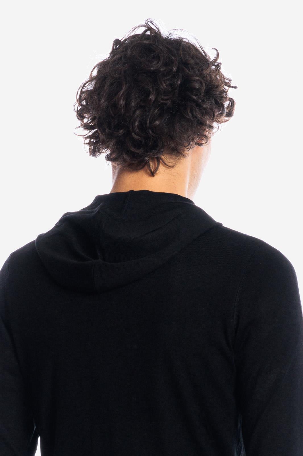 Maglia zip con cappuccio