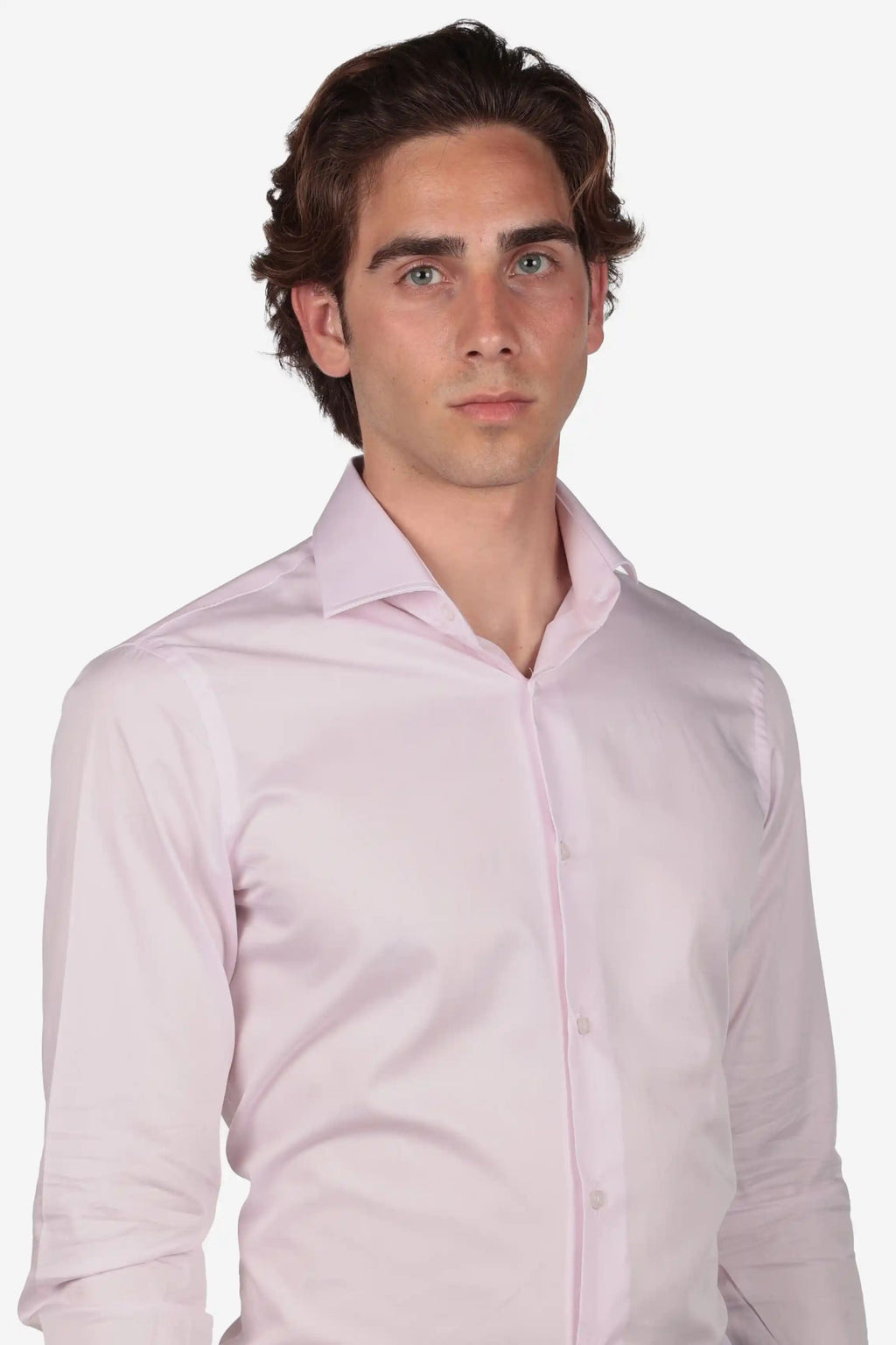 Solid-color cotton shirt