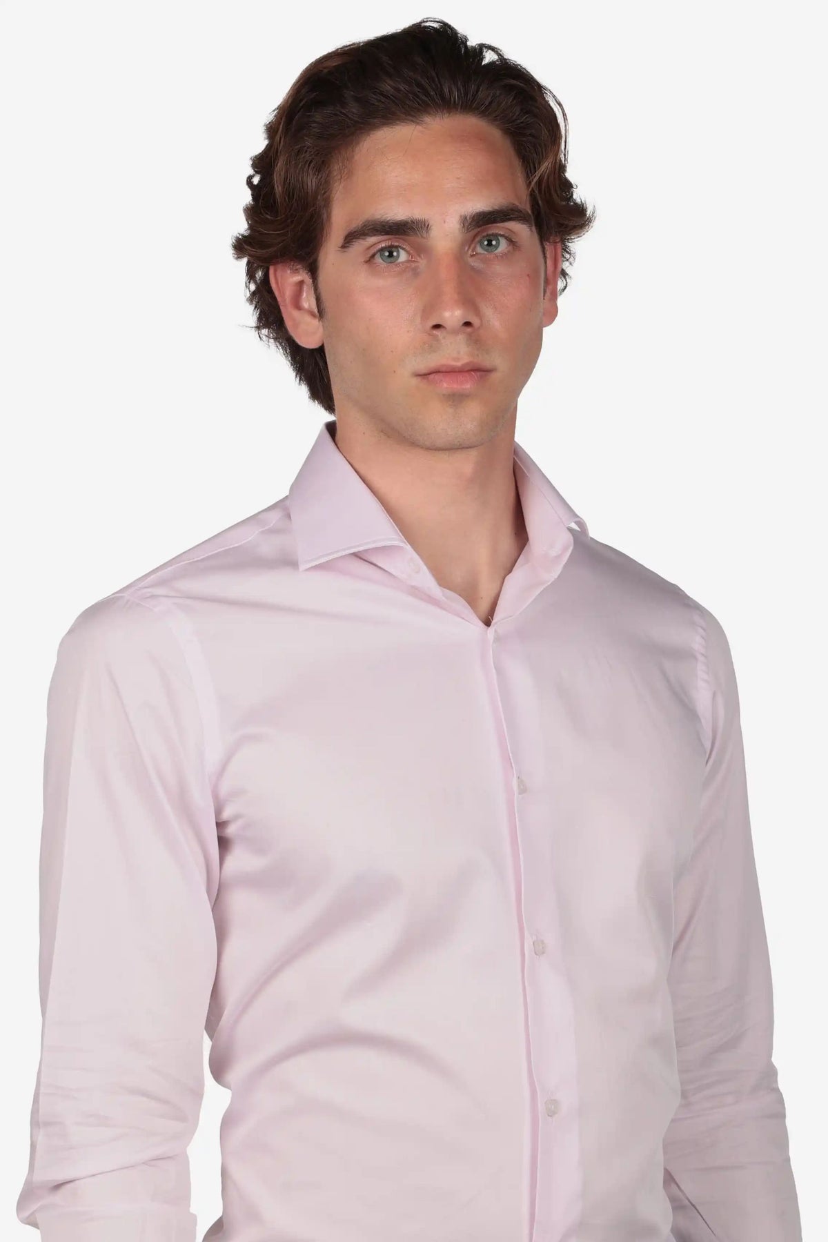 Solid-color cotton shirt