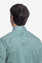 Camicia facile stiro con fantasia doppio-cache