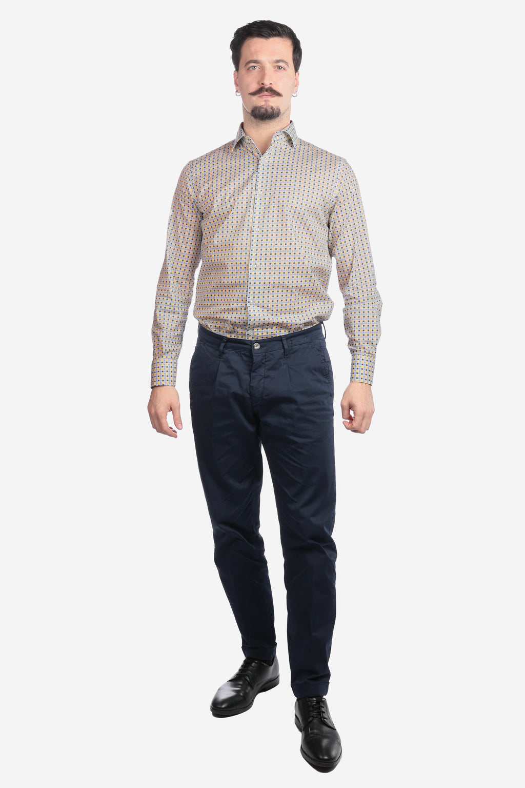 Camicia facile stiro a fantasia 3 fiori
