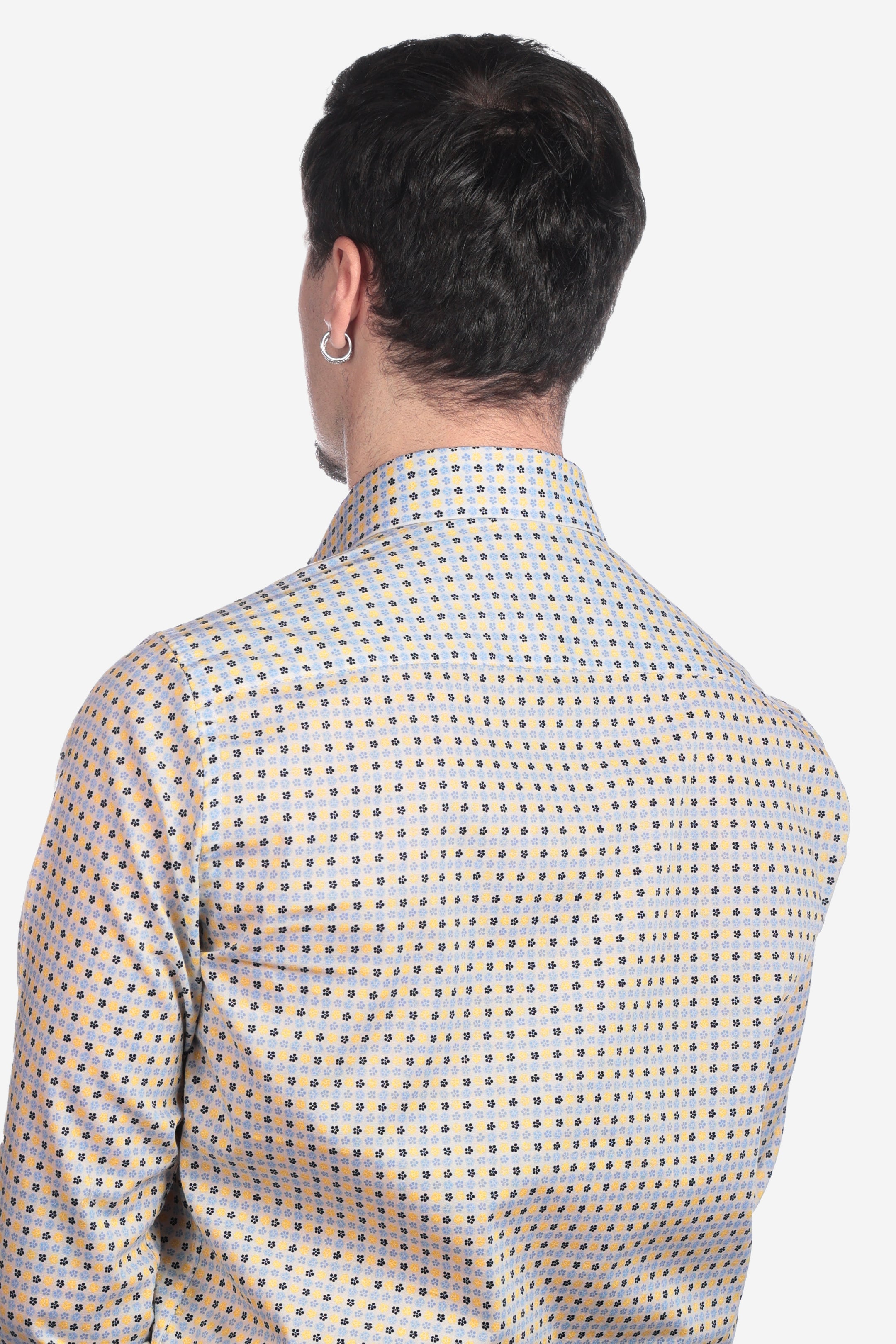 Camicia facile stiro a fantasia 3 fiori