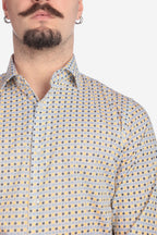 Camicia facile stiro a fantasia 3 fiori