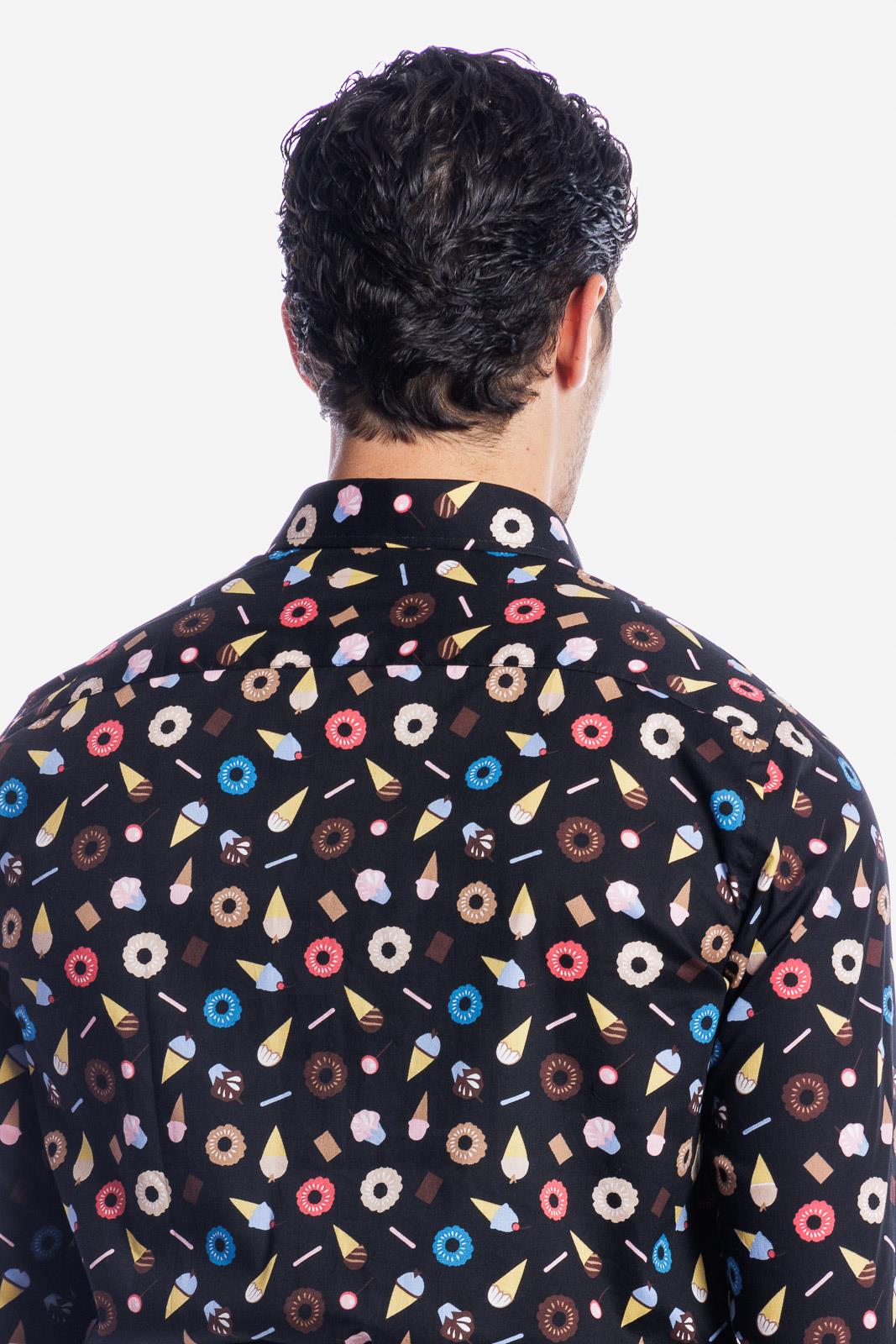 Camicia facile stiro a fantasia gelati