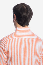 Camicia 100% lino rigata di Positano