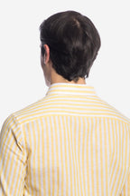 Camicia 100% lino rigata di Positano