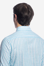 Camicia 100% lino rigata di Positano