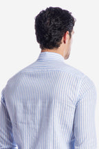 Camicia 100% lino rigata di Positano
