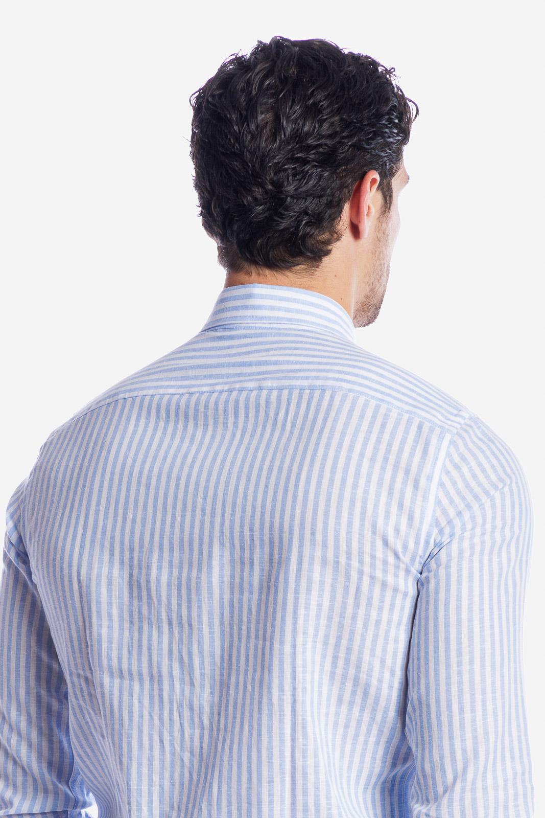 Camicia 100% lino rigata di Positano