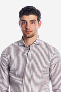 100% linen shirt, medium stripe
