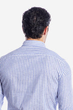 Camicia 100% lino rigata di Positano
