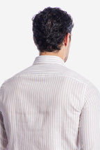 Camicia 100%lino riga media