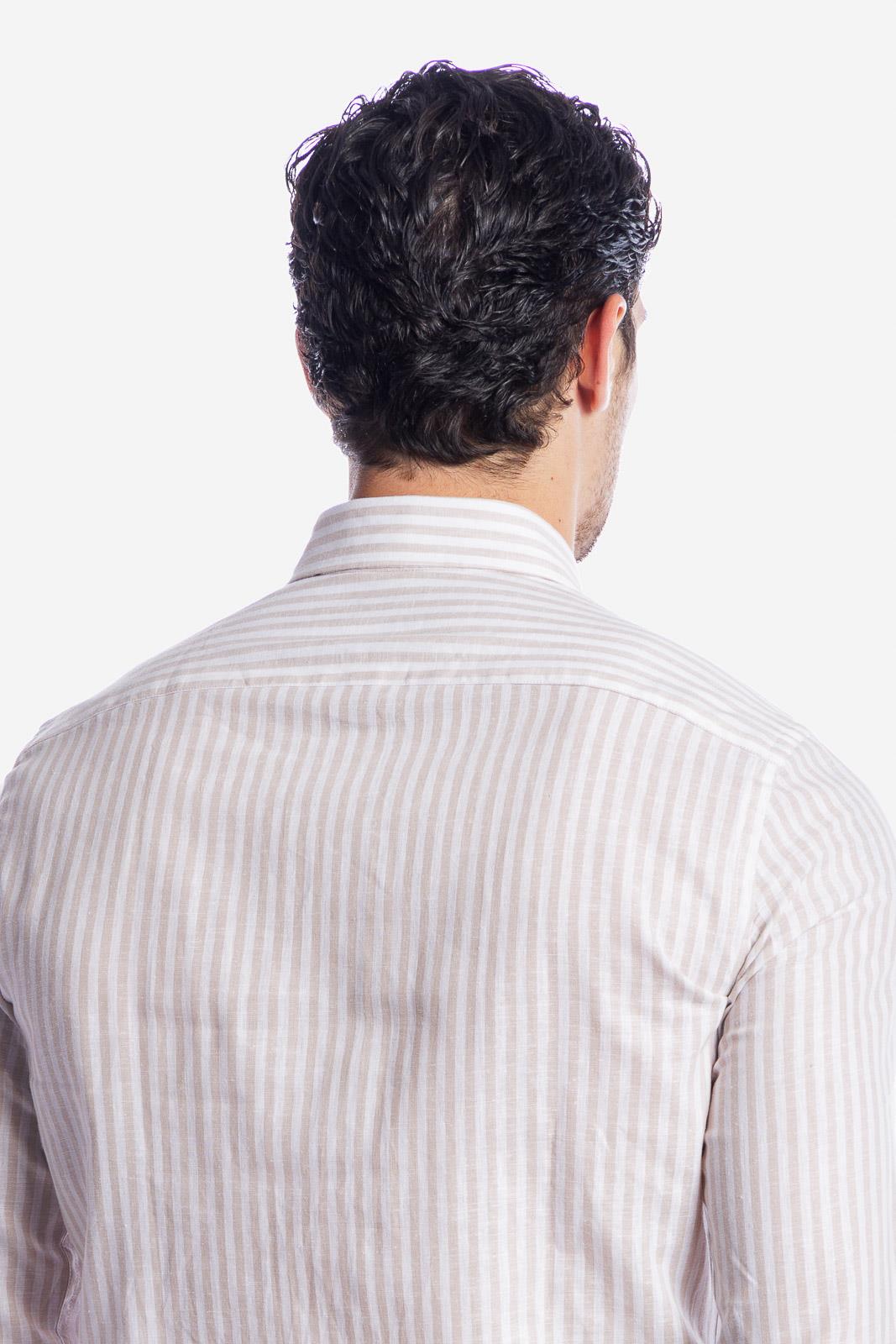 Camicia 100%lino riga media
