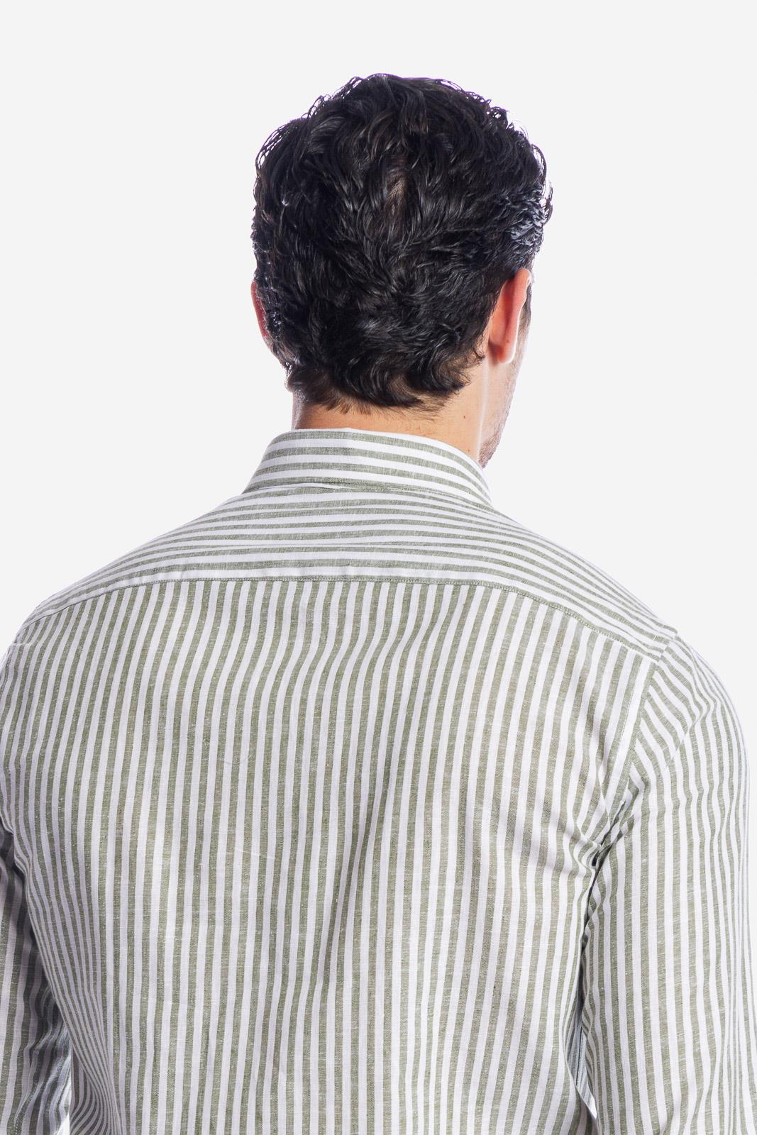 Camicia 100% lino rigata di Positano