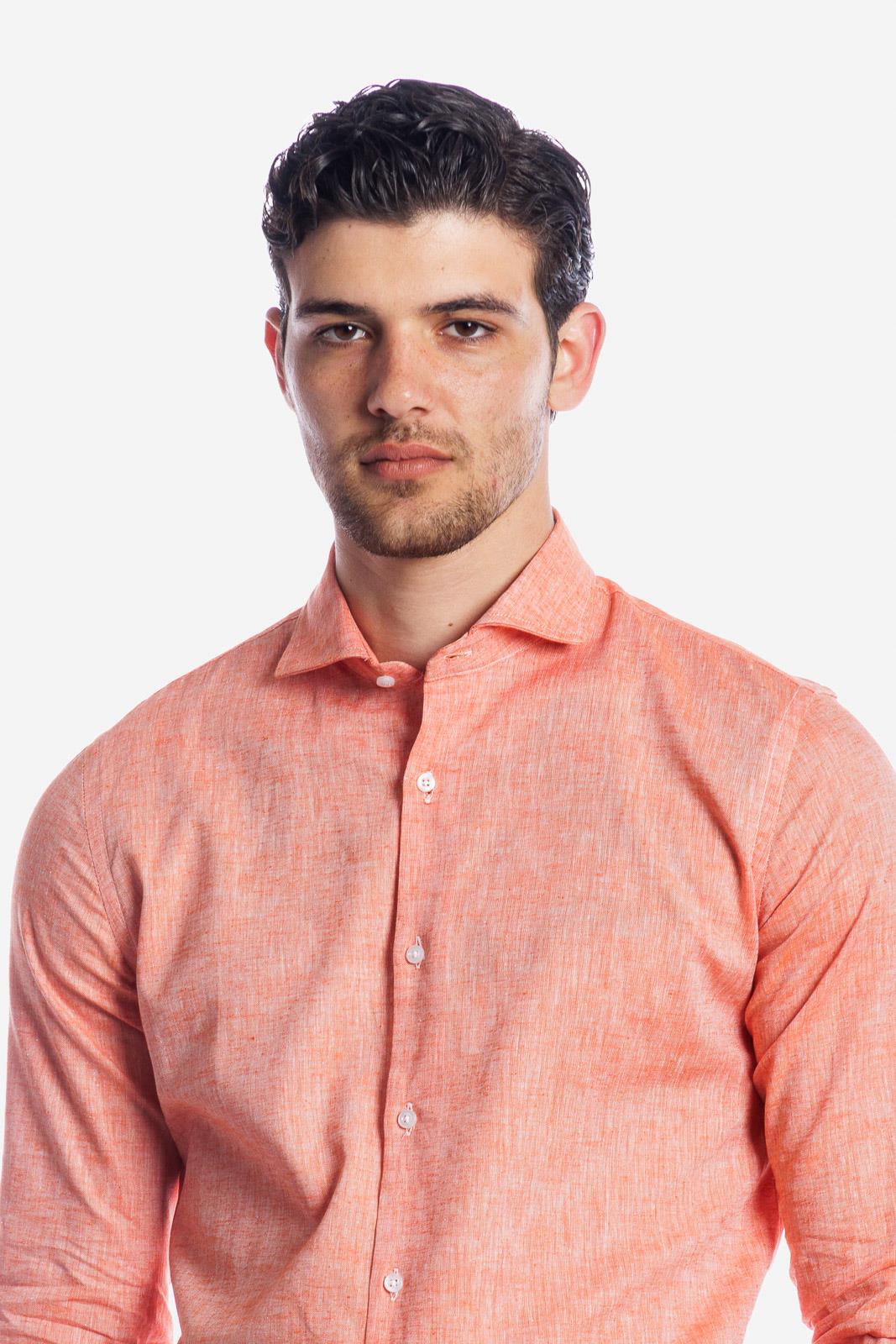 CAMICIA 100% LINO TINTA UNITA