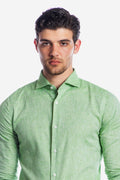 Camicia 100% lino in tinta unita di Sorrento