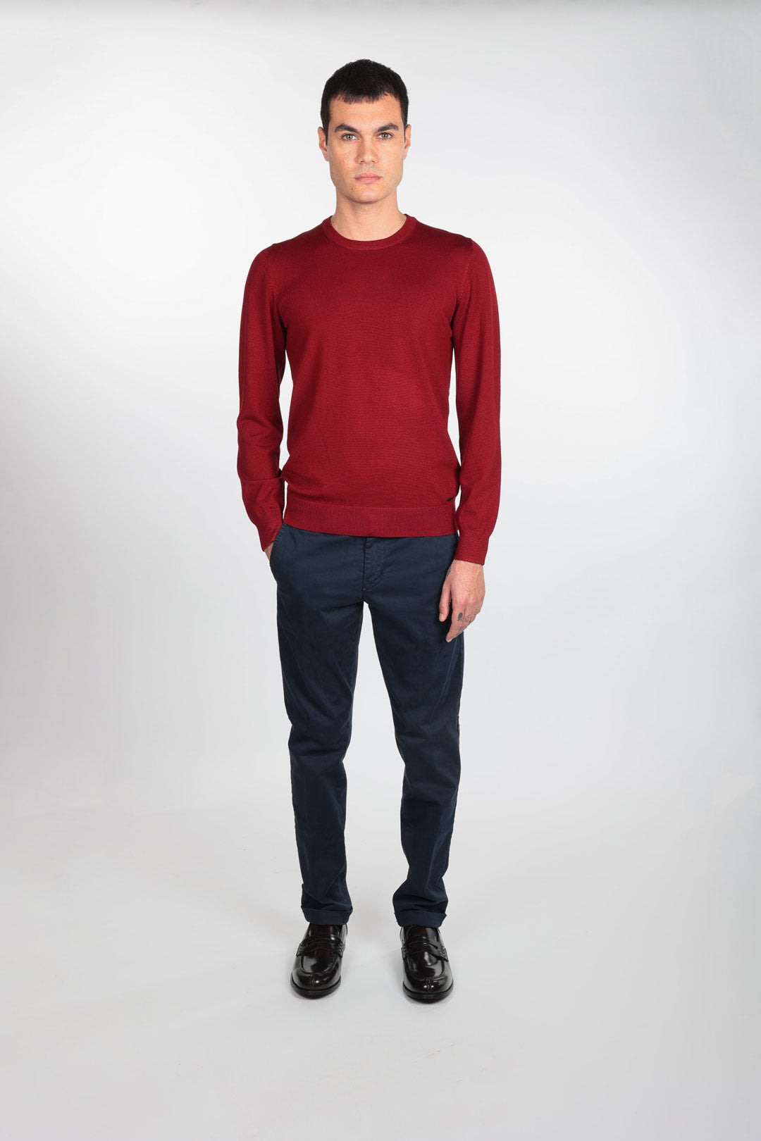 Maglia girocollo in viscosa