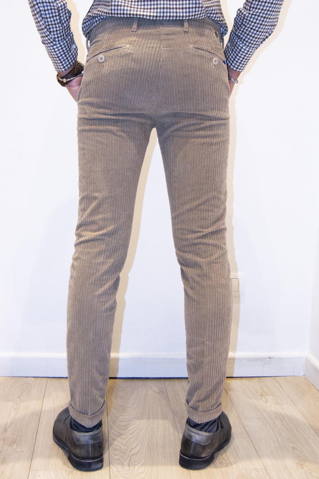 Pantalone in velluto costina doppia