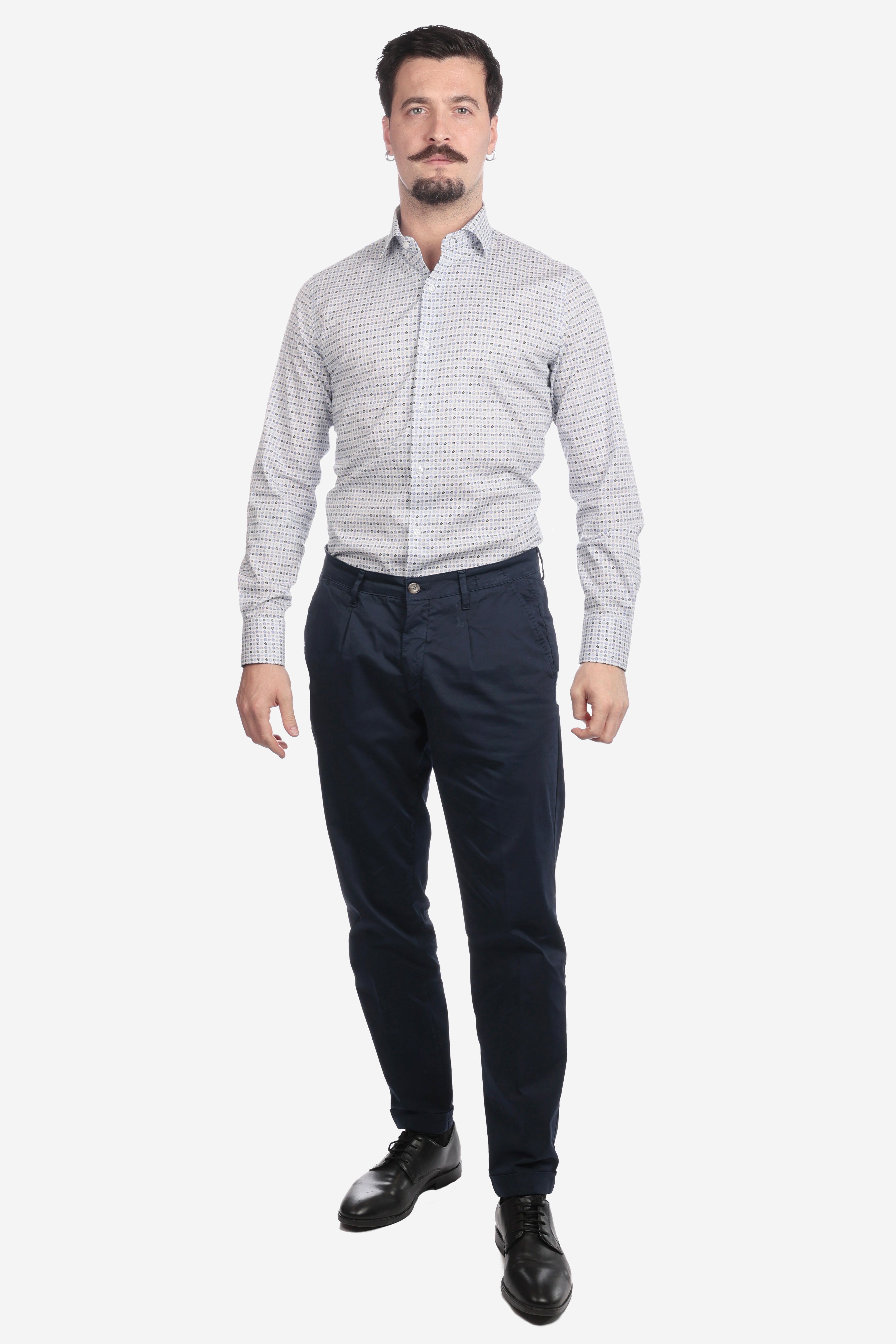 Camicia facile stiro a fantasia 3 fiori