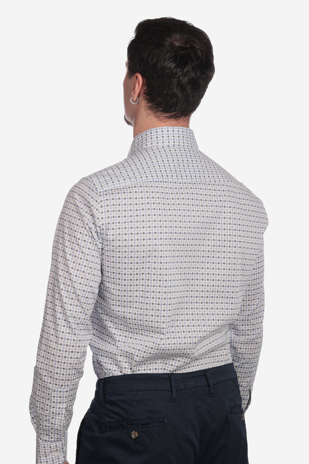 Camicia facile stiro a fantasia 3 fiori