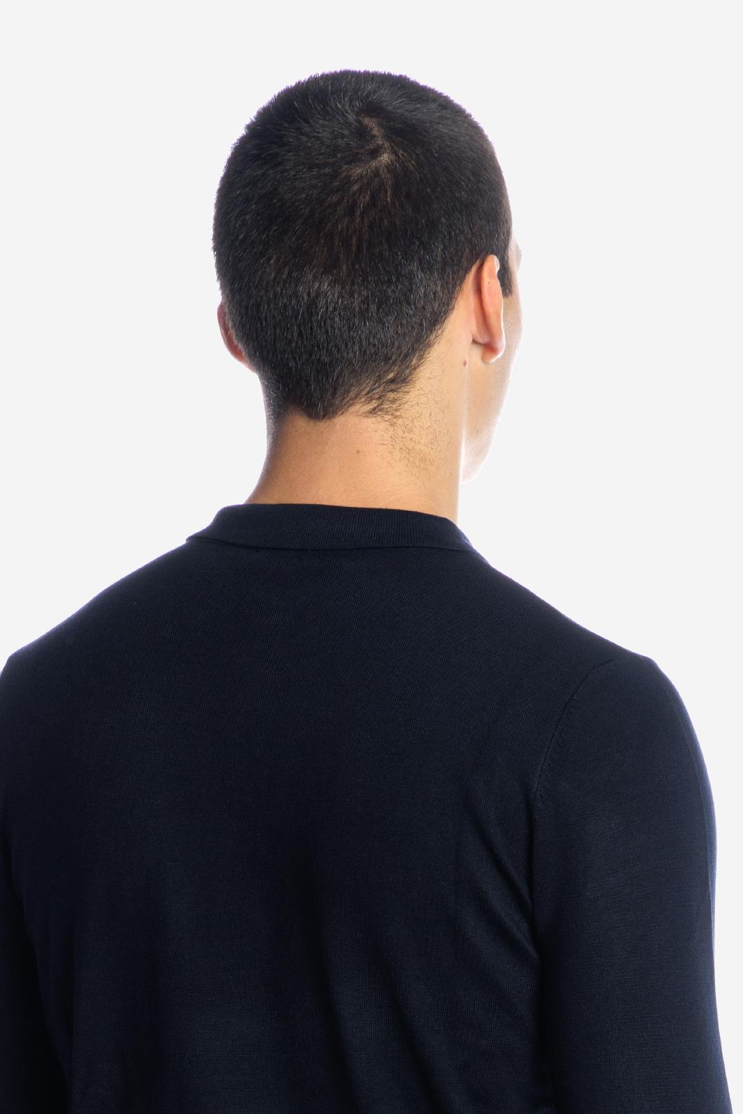 Polo tre bottoni a maniche lunghe