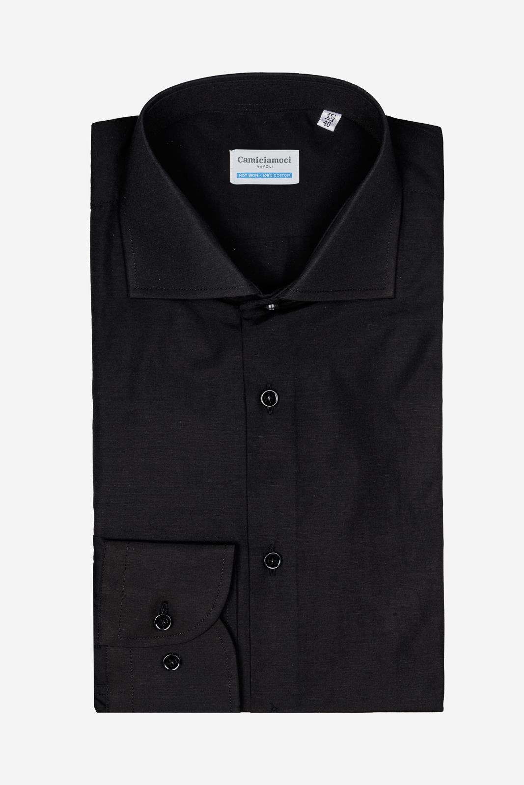 Camicia 100% cotone tinta unita