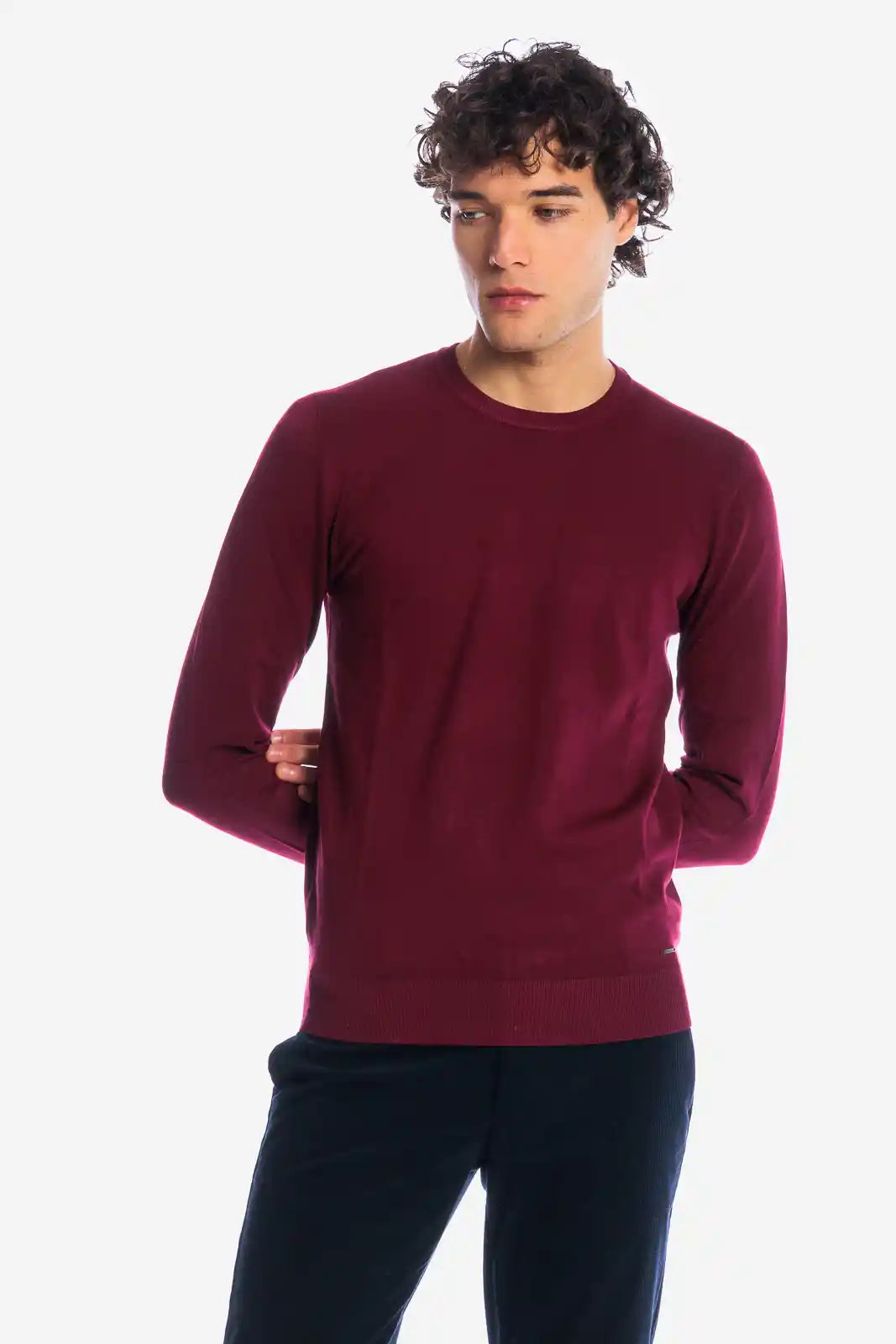 Maglia girocollo in viscosa