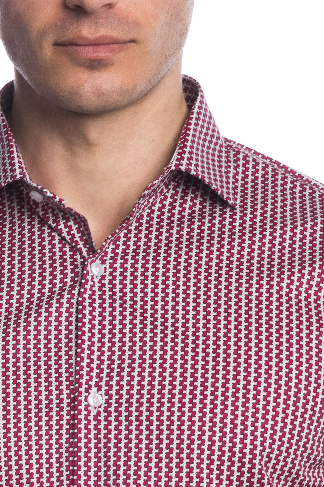 Camicia facile stiro con fantasia doppio-cache