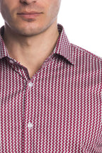 Camicia facile stiro con fantasia doppio-cache