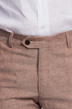 PANTALONE CLASSICO DA ABITO IN LINO