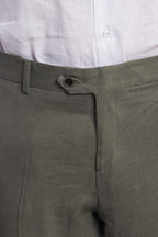 PANTALONE CLASSICO DA ABITO IN LINO