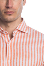 Camicia 100% lino rigata di Positano