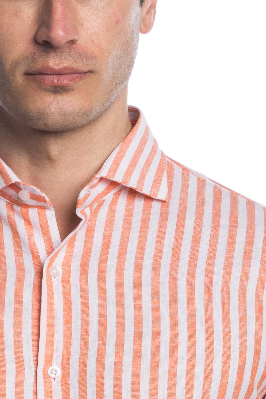 Camicia 100% lino rigata di Positano