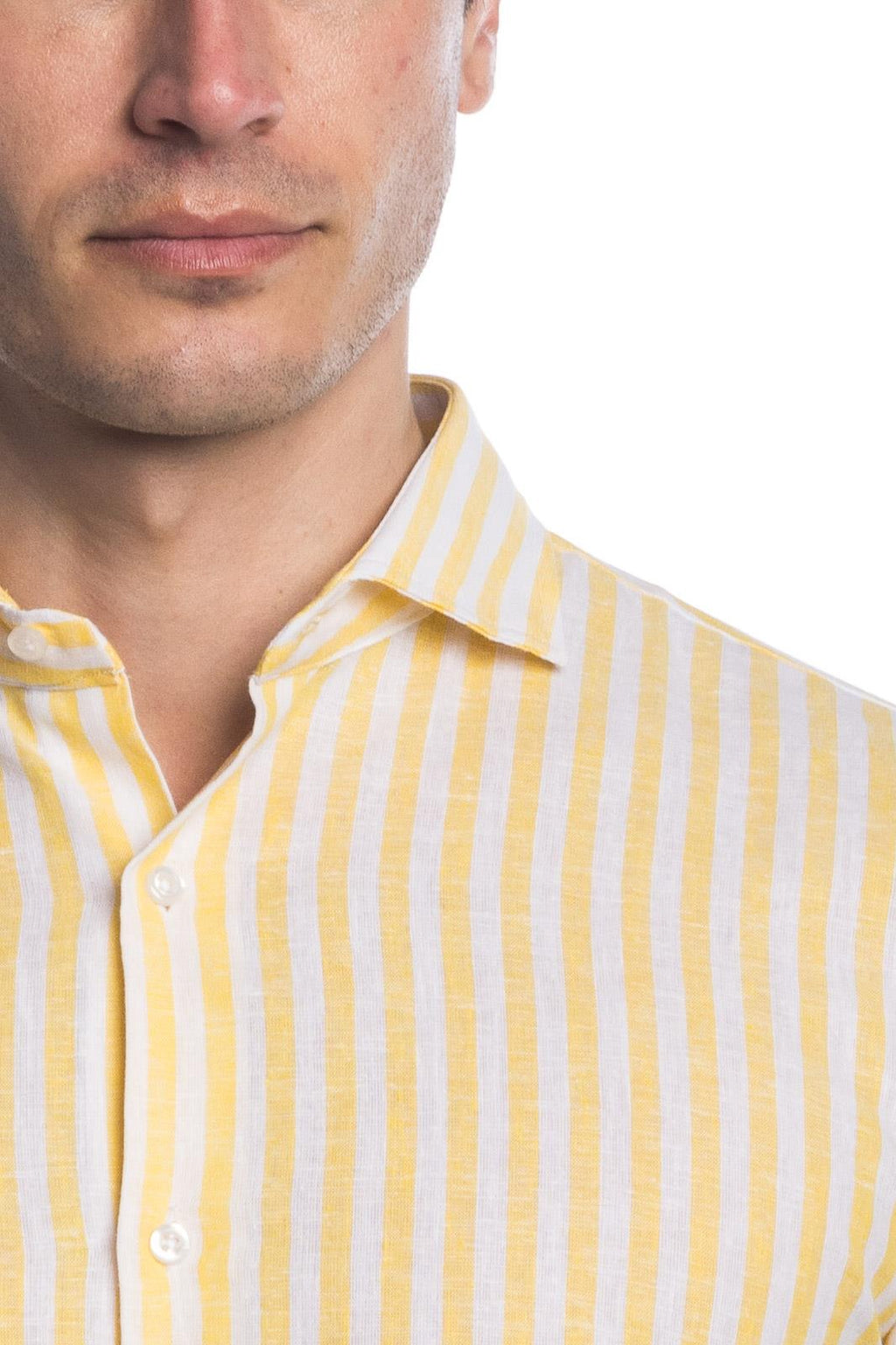 Camicia 100% lino rigata di Positano