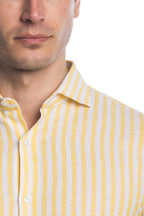 Camicia 100% lino rigata di Positano