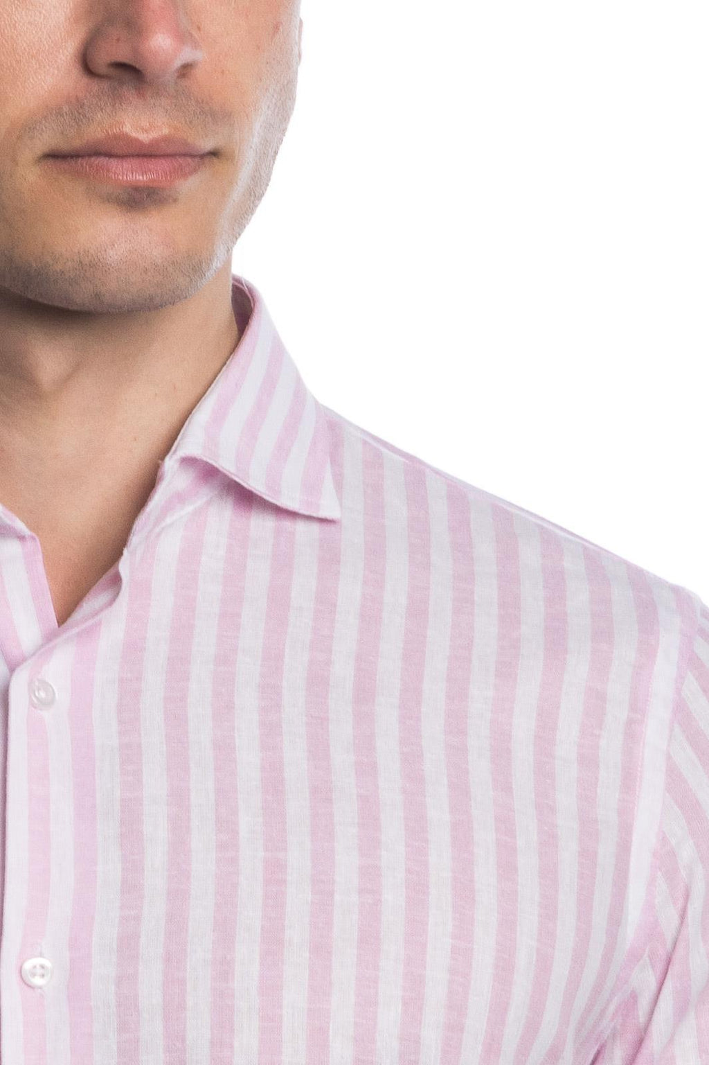 Camicia 100% lino rigata di Positano