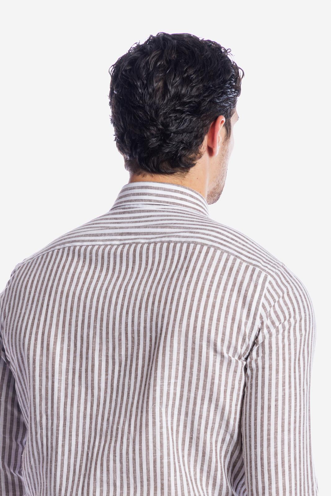 Camicia 100%lino riga media
