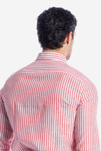 Camicia 100%lino riga media