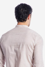 CAMICIA 100% LINO COREANA TINTA UNITA