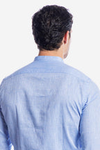 CAMICIA 100% LINO COREANA TINTA UNITA