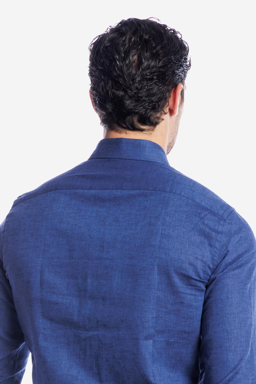 CAMICIA 100% LINO TINTA UNITA