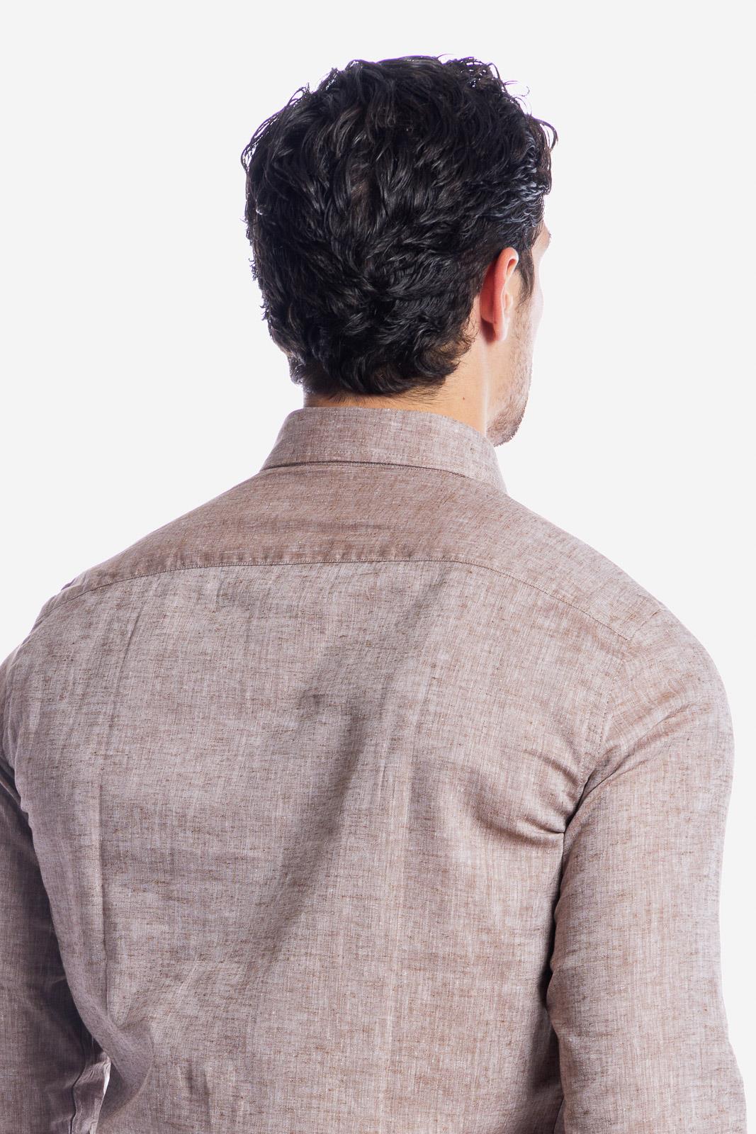 CAMICIA 100% LINO TINTA UNITA