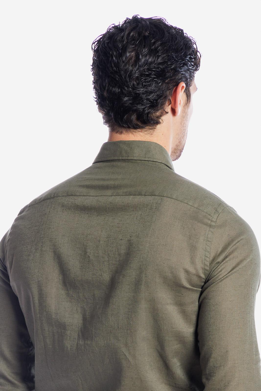 CAMICIA 100% LINO TINTA UNITA